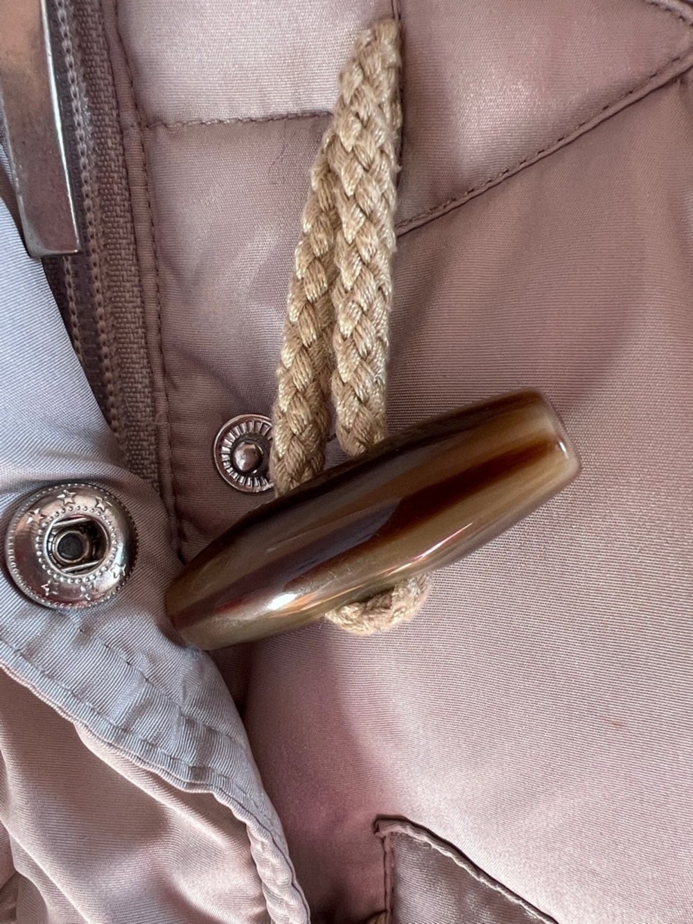 Jessica Women's Faux-Fur Trim Quilted Puffer Coat - Light Taupe - Picture 5 of 15